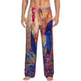 thumbnail image 1 of Balery Men'S Rooster Oil Painting Pants,Sleepwear Pants,Pajama Pants,Pj Bottoms Drawstring And Pockets-Small, 1 of 9