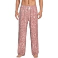 thumbnail image 1 of Balery Men'S Rose Gold Pink Glitter Pants,Sleepwear Pants,Pajama Pants,Pj Bottoms Drawstring And Pockets-X-Large, 1 of 9
