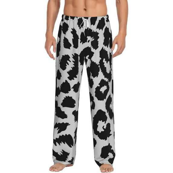 Balery Men'S Similar To Leopard Print Pants,Sleepwear Pants,Pajama Pants,Pj Bottoms Drawstring And Pockets-Small
