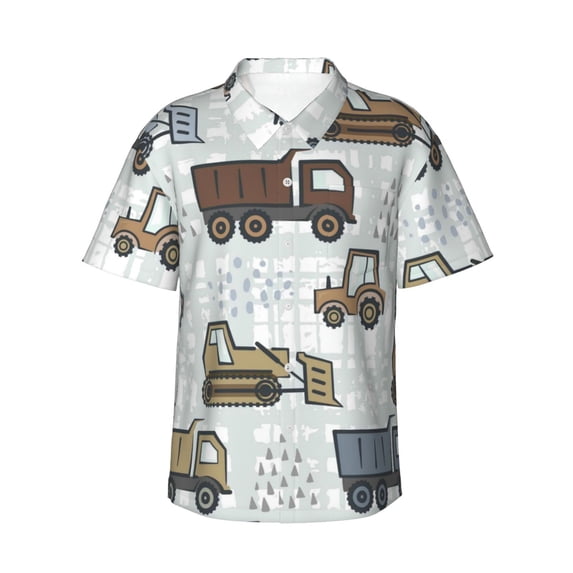 Balery Men'S Summer Hawaiian Shirts Short-Sleeve Design Name Printed Casual Shirts - Size Name