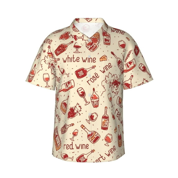 Balery Men'S Summer Hawaiian Shirts Short-Sleeve Design Name Printed Casual Shirts - Size Name