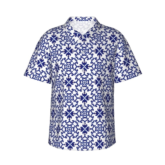 Balery Men'S Summer Hawaiian Shirts Short-Sleeve Design Name Printed Casual Shirts - Size Name