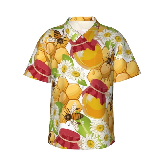 Balery Men'S Summer Hawaiian Shirts Short-Sleeve Design Name Printed Casual Shirts - Size Name