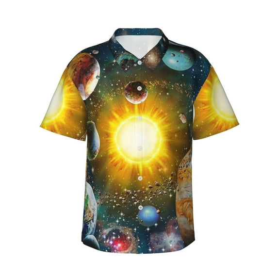 Balery Men'S Summer Hawaiian Shirts Short-Sleeve Design Name Printed Casual Shirts - Size Name