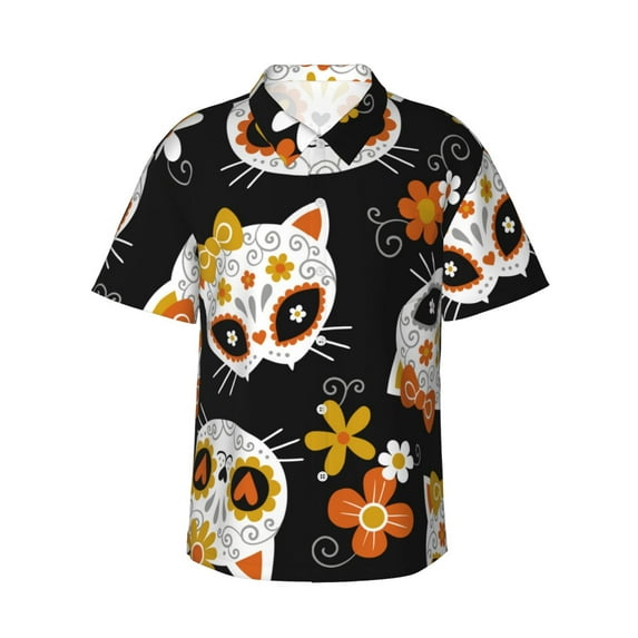 Balery Men'S Summer Hawaiian Shirts Short-Sleeve Design Name Printed Casual Shirts - Size Name