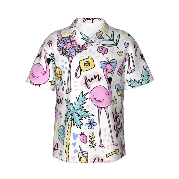 Balery Men'S Summer Hawaiian Shirts Short-Sleeve Design Name Printed Casual Shirts - Size Name