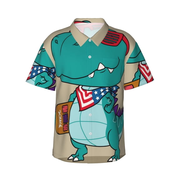 Balery Men'S Summer Hawaiian Shirts Short-Sleeve Design Name Printed Casual Shirts - Size Name