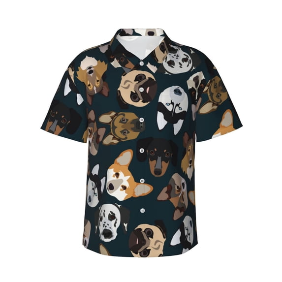 Balery Men'S Summer Hawaiian Shirts Short-Sleeve Design Name Printed Casual Shirts - Size Name
