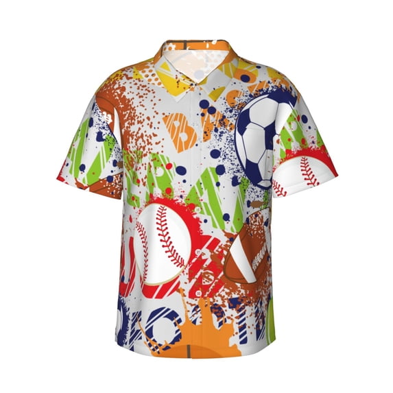 Balery Men'S Summer Hawaiian Shirts Short-Sleeve Design Name Printed Casual Shirts - Size Name