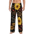 thumbnail image 1 of Balery Men'S Sunflowers Leaves Pants,Sleepwear Pants,Pajama Pants,Pj Bottoms Drawstring And Pockets-X-Large, 1 of 9