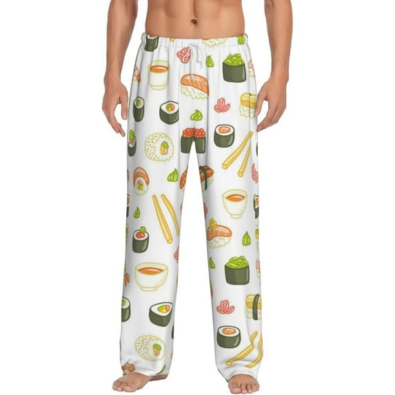 Balery Men'S Sushi And Rolls Pants,Sleepwear Pants,Pajama Pants,Pj Bottoms Drawstring And Pockets-Small