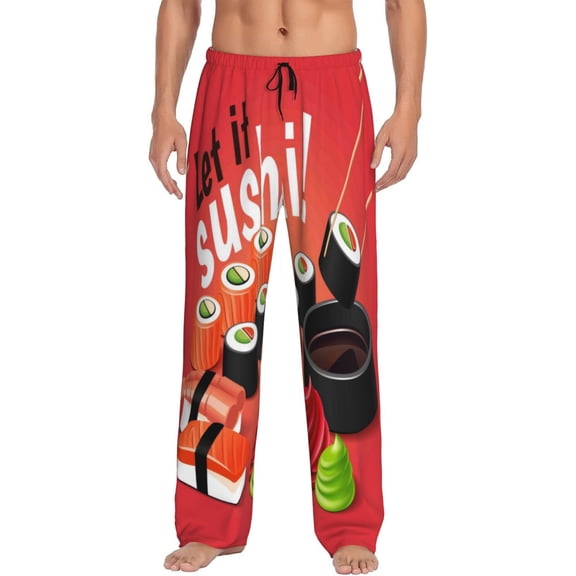 Balery Men'S Sushi Pants,Sleepwear Pants,Pajama Pants,Pj Bottoms Drawstring And Pockets-Small