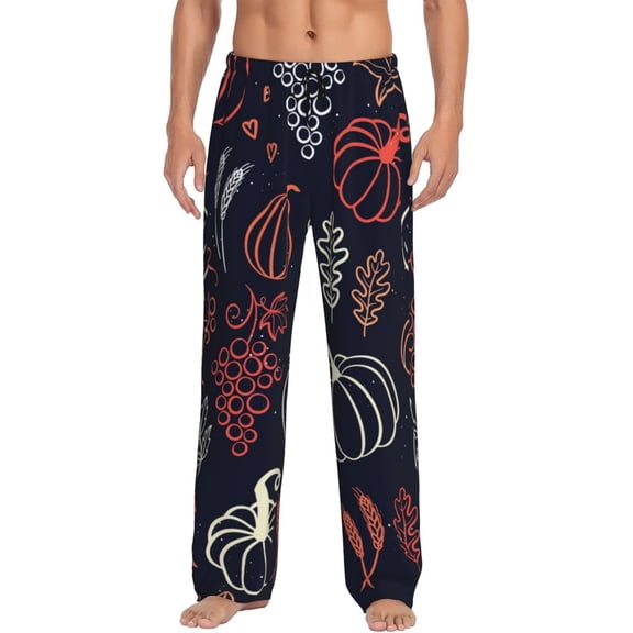 Balery Men'S Thanksgiving Pants,Sleepwear Pants,Pajama Pants,Pj Bottoms Drawstring And Pockets-Medium