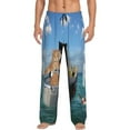 thumbnail image 1 of Balery Men'S Two Brave Cats Are Floating On The Sea Iceberg Pants,Sleepwear Pants,Pajama Pants,Pj Bottoms Drawstring And Pockets-Small, 1 of 9