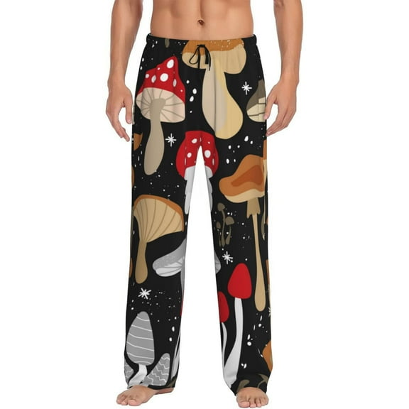Balery Men'S Various Mushrooms Pants,Sleepwear Pants,Pajama Pants,Pj Bottoms Drawstring And Pockets-Small