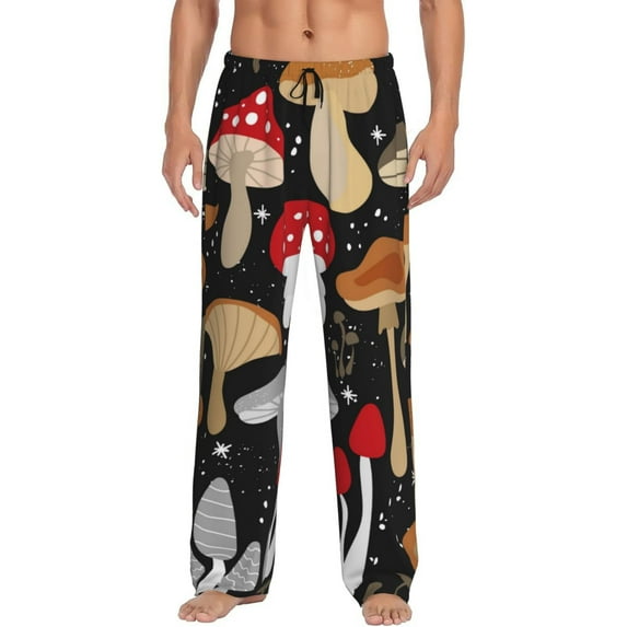 Balery Men'S Various Mushrooms Pants,Sleepwear Pants,Pajama Pants,Pj Bottoms Drawstring And Pockets-Small
