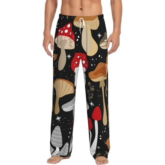 Balery Men'S Various Mushrooms Pants,Sleepwear Pants,Pajama Pants,Pj Bottoms Drawstring And Pockets-Small