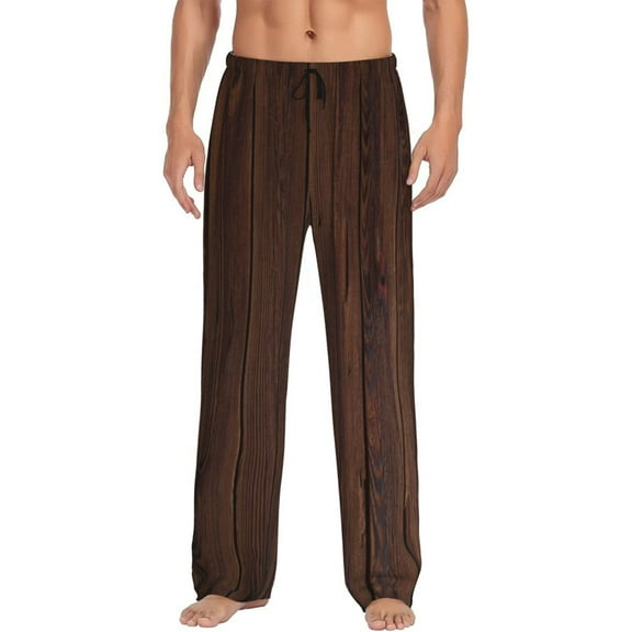Balery Men'S Vintage Wood Pants,Sleepwear Pants,Pajama Pants,Pj Bottoms Drawstring And Pockets-Medium