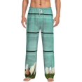 thumbnail image 1 of Balery Men'S Wood Grain Pants,Sleepwear Pants,Pajama Pants,Pj Bottoms Drawstring And Pockets-Large, 1 of 9