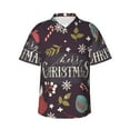 thumbnail image 1 of Balery Merry Christmas Print Men's Hawaiian Shirts Short Sleeve Beach Shirt Relaxed Fit Vacation Button Down Shirts-Small, 1 of 9