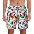 thumbnail image 1 of Balery Mexican Bright Style Mens Swim Trunks Swim Shorts for Men Quick Dry Inseam Beach Shorts with Compression Liner Pocket-Small, 1 of 9