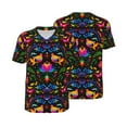 thumbnail image 1 of Balery Mexican Flower Traditional1 Baseball Jersey for Men Casual Button Down Shirts Short Sleeve Active Team Sports Uniform-3X-Large, 1 of 9