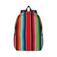 thumbnail image 1 of Balery Mexican Serape Blanket Stripes Vintage Canvas Backpack for Men and Women - Large Capacity, Durable Travel Laptop Bag for School, Work, Hiking, and Outdoor Activities, 1 of 7