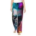 thumbnail image 1 of Balery Modern Abstract Colorful Skull A print Women's Pajama Pants,Ultra Lightweight Pjs,Lounge Pant-XX-Large, 1 of 9