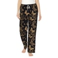 thumbnail image 1 of Balery Modern Golden Butterfly print Women's Pajama Pants,Ultra Lightweight Pjs,Lounge Pant-Medium, 1 of 9