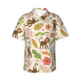thumbnail image 1 of Balery Monkeys in the Jungle Print Men's Hawaiian Shirts Short Sleeve Beach Shirt Relaxed Fit Vacation Button Down Shirts-3X-Large, 1 of 9