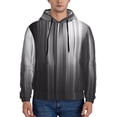 thumbnail image 1 of Balery Monochrome Abstract Lines Pattern Mens Hoodie Kangaroo Pocket Hoodie Pullover Hooded Sweatshirt Ideal for Daily Wear Travel and Home-4X-Large, 1 of 7