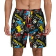 thumbnail image 1 of Balery Monster Car Mens Swim Trunks Swim Shorts for Men Quick Dry Inseam Beach Shorts with Compression Liner Pocket-XX-Large, 1 of 9