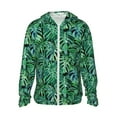 thumbnail image 1 of Balery Monstera Leaves Men's Women's UPF 50+ Sun Protection Lightweight Hoodie Performance Long Sleeve Shirt for Fishing Running-Medium, 1 of 9