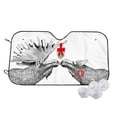 thumbnail image 1 of Balery Moose Kissing Under Mistletoe Print Car Windshield Sun Shade,Windshield Sunshade for Car Pickup Truck SUV Accessories-Medium, 1 of 7