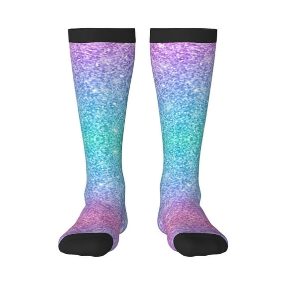 Balery Multicolor Glitter Fun Novelty Socks Men'S Women'S Crew Socks Funny Crazy Novelty Socks Quirky And Cool Socks