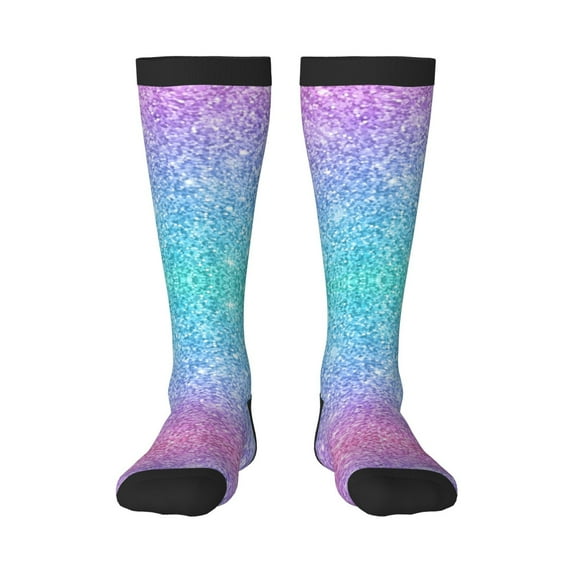 Balery Multicolor Glitter Fun Novelty Socks Men'S Women'S Crew Socks Funny Crazy Novelty Socks Quirky And Cool Socks