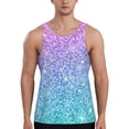 thumbnail image 1 of Balery Multicolor Glitter Pattern Men's Workout Tank Top Gym Muscle Tee Fitness Bodybuilding Sleeveless T Shirt Quick Dry Fit Muscle Tank Top Slim-Fit Tank-Medium, 1 of 7