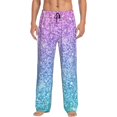 thumbnail image 1 of Balery Multicolor Glitter print Men's Pajama Pants,Ultra Lightweight Pjs,Lounge Pant-Large, 1 of 9