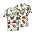 thumbnail image 1 of Balery Multicolored Butterflies Baseball Jersey for Men Casual Button Down Shirts Short Sleeve Active Team Sports Uniform-4X-Large, 1 of 9