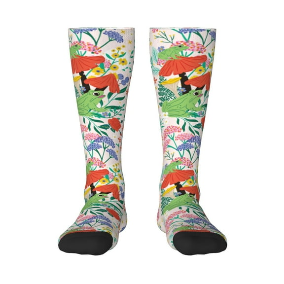 Balery Mushroom And Frogs Fun Novelty Socks Men'S Women'S Crew Socks Funny Crazy Novelty Socks Quirky And Cool Socks