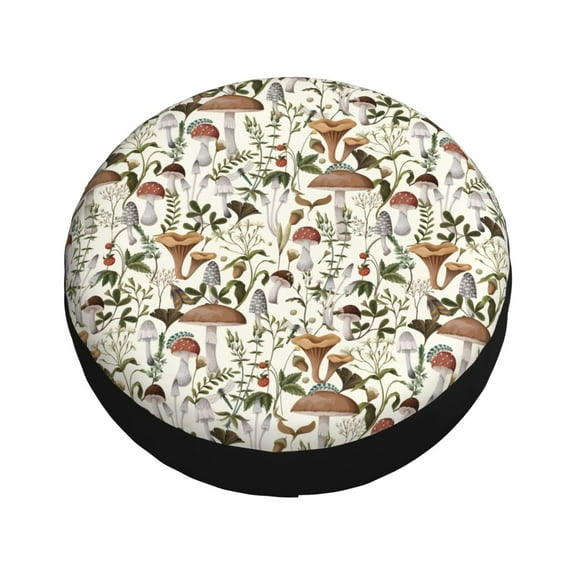 Balery Mushroom Garnish Tire Covers - Tough Tire Wheel Protector for Truck, SUV, Trailer, Camper, RV -15 inch