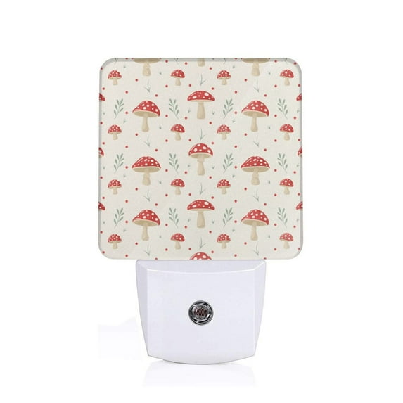 Balery Mushroom Pattern LED Night Light with Automatic Sensor Plug in Night Light with Dusk-to-Dawn Light Sensor LED Nightlight 0.5W-UK