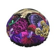 thumbnail image 1 of Balery Mushrooms And Skull Shower Caps, Double Layer Waterproof Shower Cap, Double Layers Reusable Shower Cap With Soft Comfortable For Long Thick Hair Soft Bath Shower Hair Caps, 1 of 9
