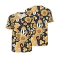 thumbnail image 1 of Balery Mushrooms Honeycomb Baseball Jersey for Men Casual Button Down Shirts Short Sleeve Active Team Sports Uniform-X-Large, 1 of 9