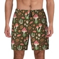 thumbnail image 1 of Balery Mushrooms and Autumn Mens Swim Trunks Swim Shorts for Men Quick Dry Inseam Beach Shorts with Compression Liner Pocket-Medium, 1 of 9