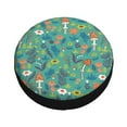thumbnail image 1 of Balery Mushrooms and Flowers Tire Covers - Tough Tire Wheel Protector for Truck, SUV, Trailer, Camper, RV -15 inch, 1 of 8