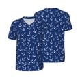 thumbnail image 1 of Balery Nautical Anchors Baseball Jersey for Men Casual Button Down Shirts Short Sleeve Active Team Sports Uniform-Small, 1 of 9