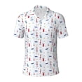 thumbnail image 1 of Balery Nautical Lighthouse Sailboat Printed Men’s Short Sleeve Polo Shirt, Midweight Men's Shirt,Golf Polo shirts -4X-Large, 1 of 8