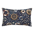 thumbnail image 1 of Balery Nautical Pillow Covers,Bed Pilowcases,Reversible Plush Throw Pillow Covers End Pillow Encasement,Pillow Case - 20"X30", 1 of 9