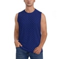 thumbnail image 1 of Balery Navy Blue Men's Sleeveless Muscle Shirts Workout Tank Top, Moisture Wicking, Odor Protection-Medium, 1 of 8